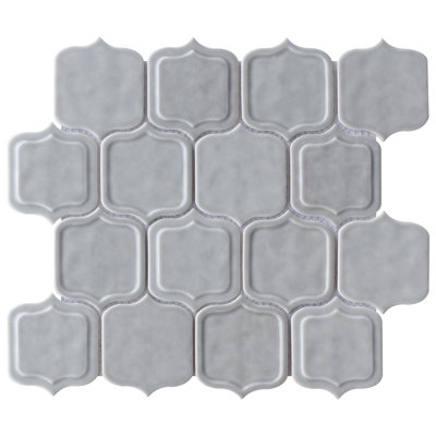 Carreau de mosaïque en verre brillant 11,86 po x 10,79 po Classic