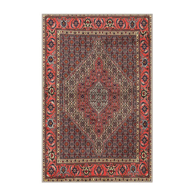 Tapis traditionnel rose clair / rouge / brun