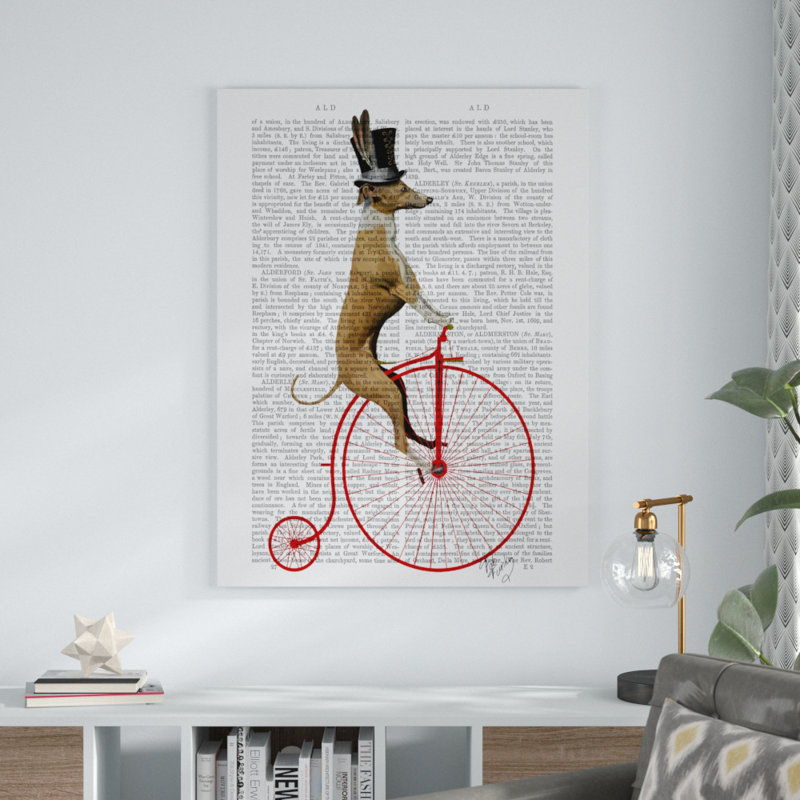 « lévrier on centime bike bike », reproduction d’impression sur toile tendue, H 47 po x l 35 po x P 2 po