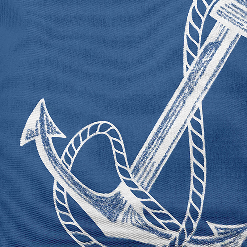 Housse et insert de coussin d'extérieur Nautical Nights Anchor & Rope, Carré H 18 po x l 18 po, Bleu