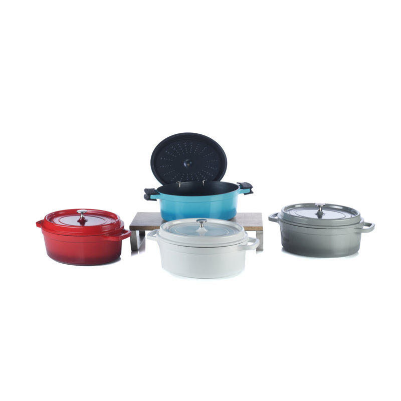 IMPULSE! Sienne 7 pte Cocotte en aluminium antiadhésive, Gris