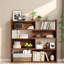 Bibliothèque extensible avec rangement, 120 cm (47,17 po) en bois MDF, style rustique moderne pour la maison