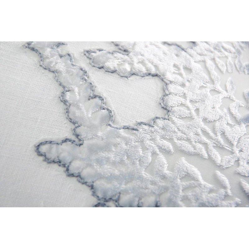Ferns Linen Lumbar Pillow Cover & Insert, Steel, Rectangle 16" H x 36" W