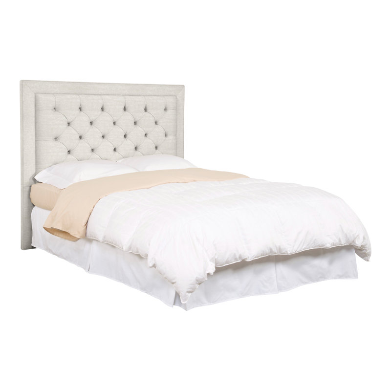 Hillary/Hank Queen Upholstered Panel Headboard, Nadia Parchment