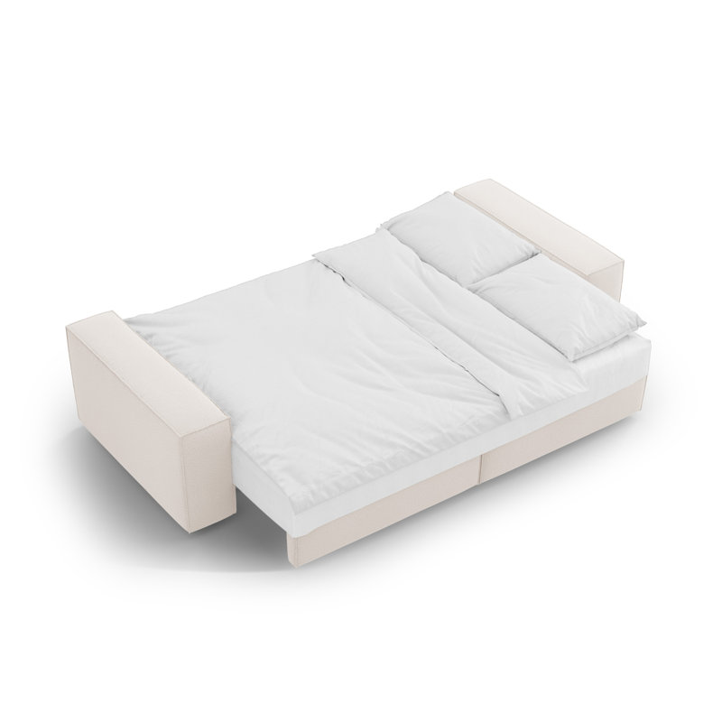 Biles 3 Seater Sofa Bed, Light Beige