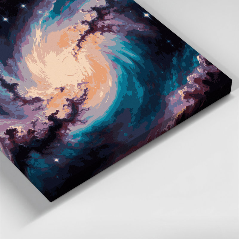 Art mural sur toile mauve Space Space, H 11 po x l 14 po