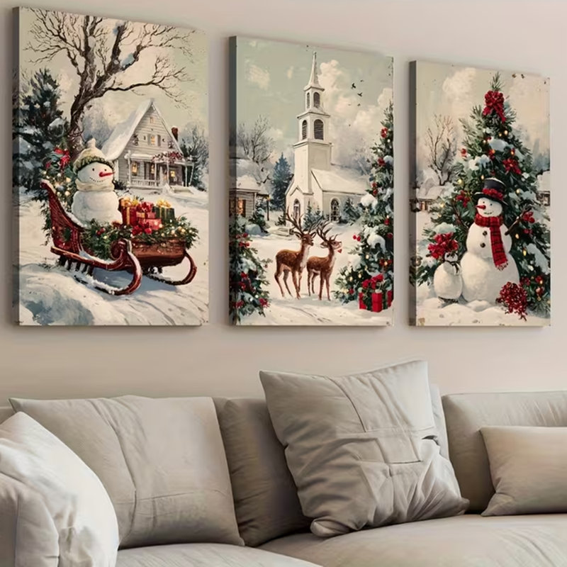 3 Piece Wrapped Canvas Wall Art