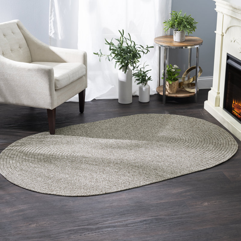 Tapis intérieur / extérieur gris chaud Elegance , Ovale 2 pi x 3 pi