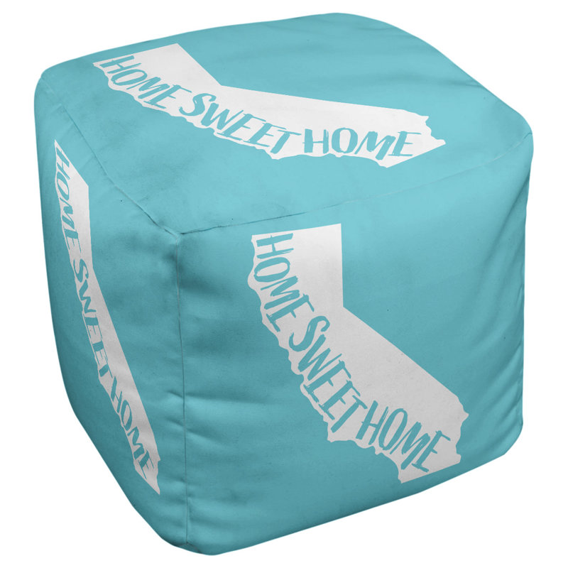 Repose-pieds cube en californie, home, Bleu sarcelle