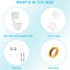 Toilette de salle de bain brute de 12 po, céramique blanche, double chasse 1,1 / 1,6, siège à fermeture douce Siphon Jet, carte de 800 g, céramique facile à entretenir, avec siège en PP pour hygiène et entretien