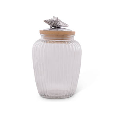 Vicknair Round Textured Glass Kitchen Canister Set Ophelia & Co.