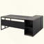 Bureau de direction, bureau en L avec rangement pour armoire, table de bureau avec tablettes, poste de travail