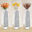 Vase de plancher en diamant écrasé de 20 po de hauteur, grands vases argentés pour décor de salon, vases en cristal à décor de maison en miroir pour fleurs séchées