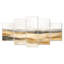 Art mural abstrait neutre, toile superposée beige, superposition de champs abstraits neutres 5 pièces