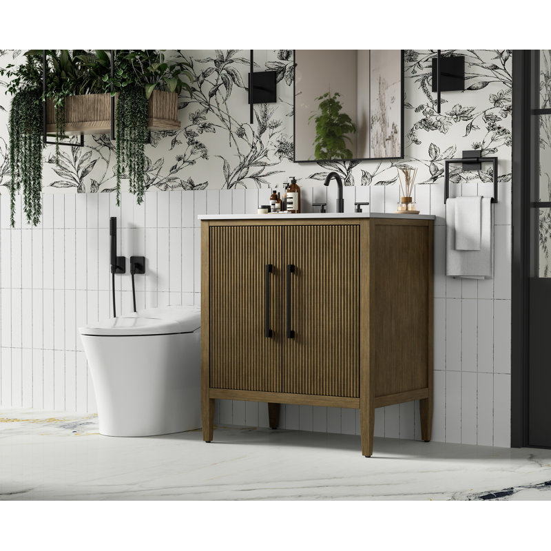 30 inch Single Bathroom Vanity, Hazel Oak
