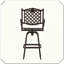 Ensemble de 1 tabouret en fonte d'aluminium Robuste, durable, élégant, pratique et polyvalent