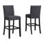Élégants tabourets de bar en tissu avec garniture cloutée, ensemble de 2, pour une expérience d'assise chic et confortable.