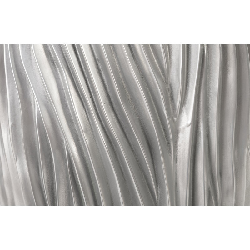 Alon Resin Pot Planter, Polished Aluminium, 39" H x 16" W x 16" D