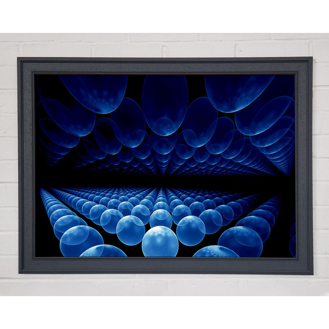 Gerahmtes Wandbild Alien Life Pods Blue