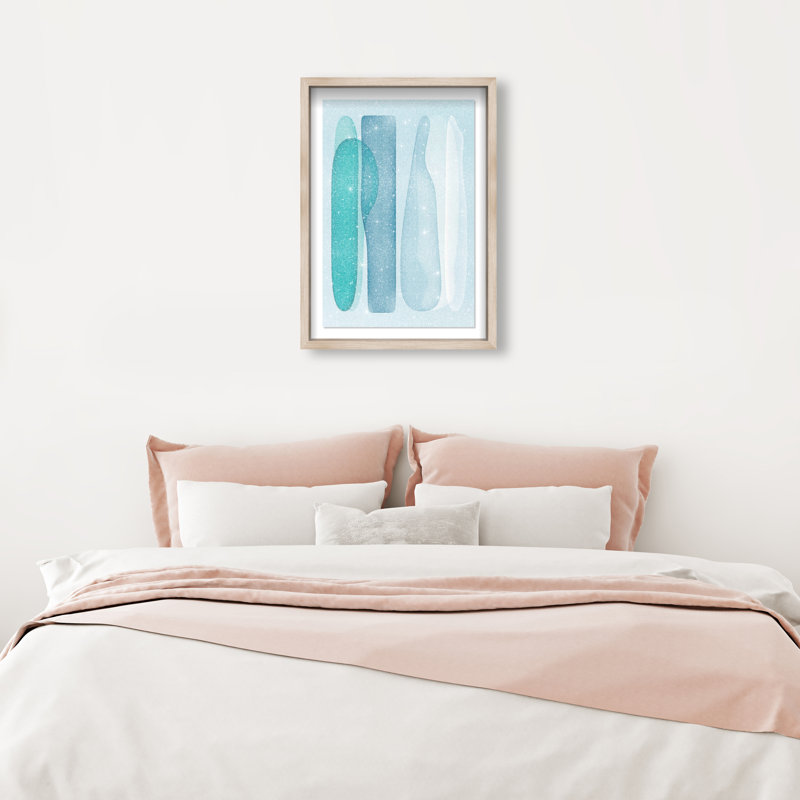 Glacier Fragments Shadowbox Abstract Print by Oliver Gal, Black Frame, 10 x 15, 25.5"H x 17.5"W, Natural Oak Shadowbox