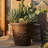 Arabella Polyresin Large Round Outdoor Planter - Rust - 19.5" - Set of 2-99198447