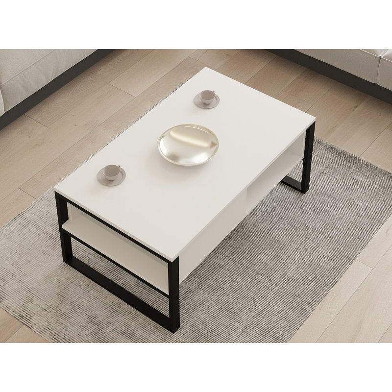 Table basse avec rangement de style traîneau