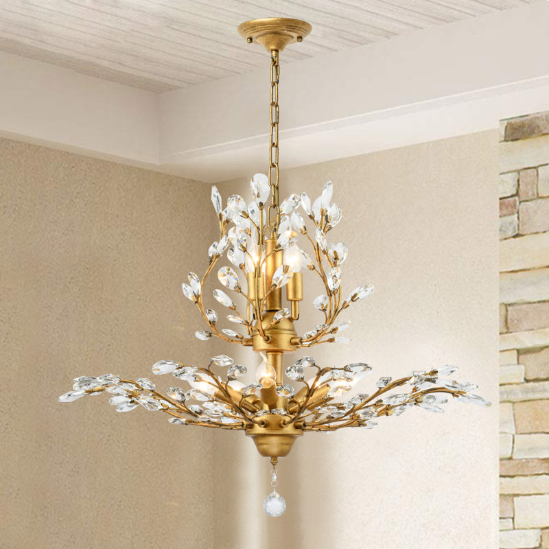 Jamei 7 - Light Dimmable Empire Chandelier, Gold