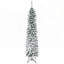 Arbre de Noël mince enneigé 6 pi avec des branches réalistes et 395 pointes, parfait pour les espaces compacts