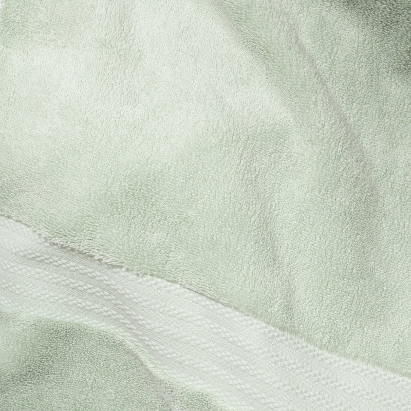 6 Piece 100% Organic Cotton Towel Set, Green
