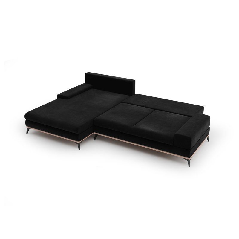 Cuiksa 5 Seater Sofa Bed, Black, Left Hand Facing