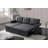 Upholstered Pull Out Sectional Sofa With Chaise-1053960612