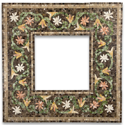 Carreau de mosaïque en marbre 7 po x 12 po