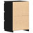 vidaXL Bedside Cabinet Black Oak Engineered Wood Standard Bedside Table