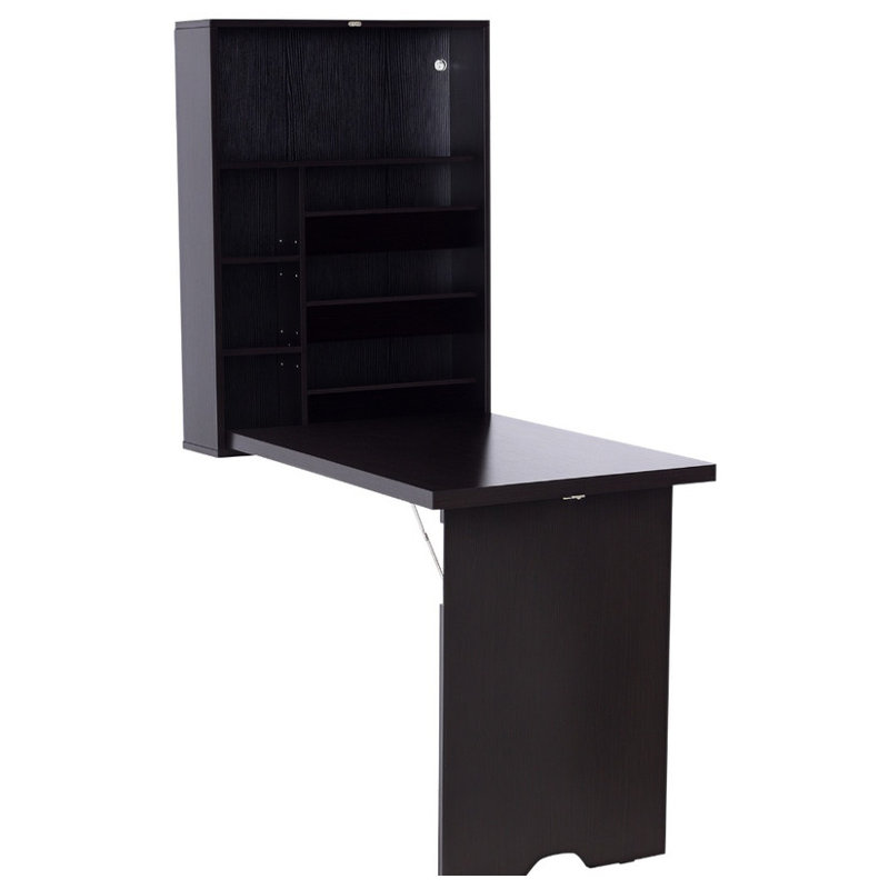 Bureau mural pliable - Bureau flottant multifonctionnel convertible | Facile à installer pour les zones de travail à domicile / d'étude
