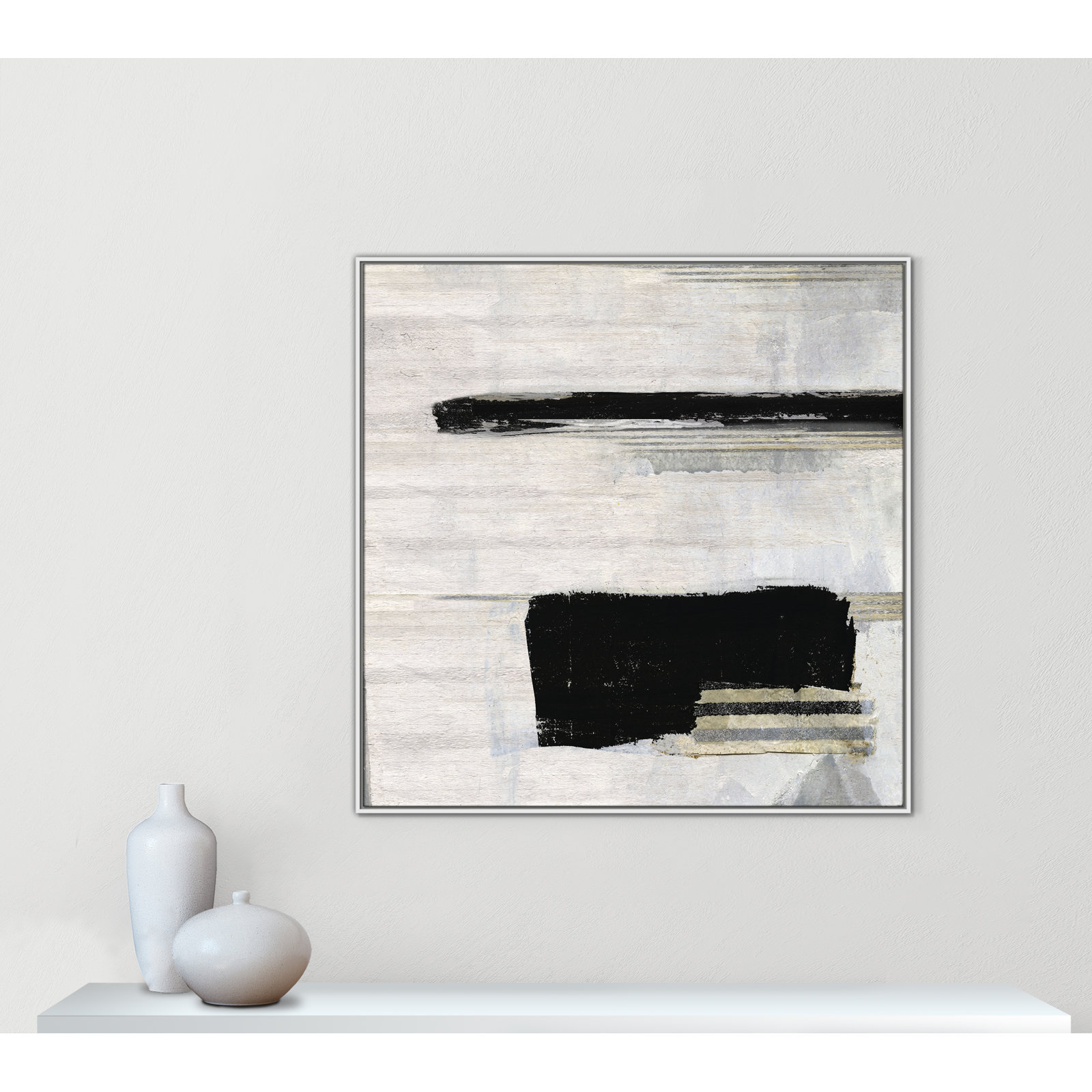 La Bande II Print by Sally Swatland, 46.5" H x 46.5" W, White