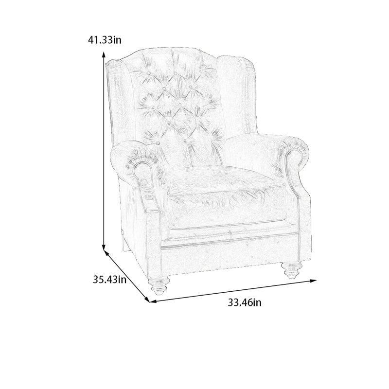 Fauteuil inclinable en similicuir de 33,46 po de largeur
