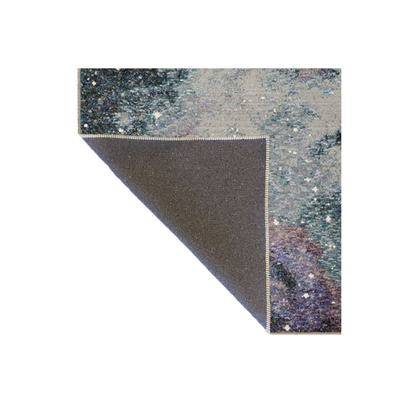 Tapis multicolore à motif abstrait galaxie à motif abstrait et créatif, Carré 3 pi 3 po