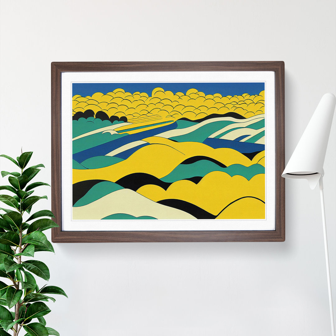 Pop Meadow Landscape - Single Picture Frame Print
