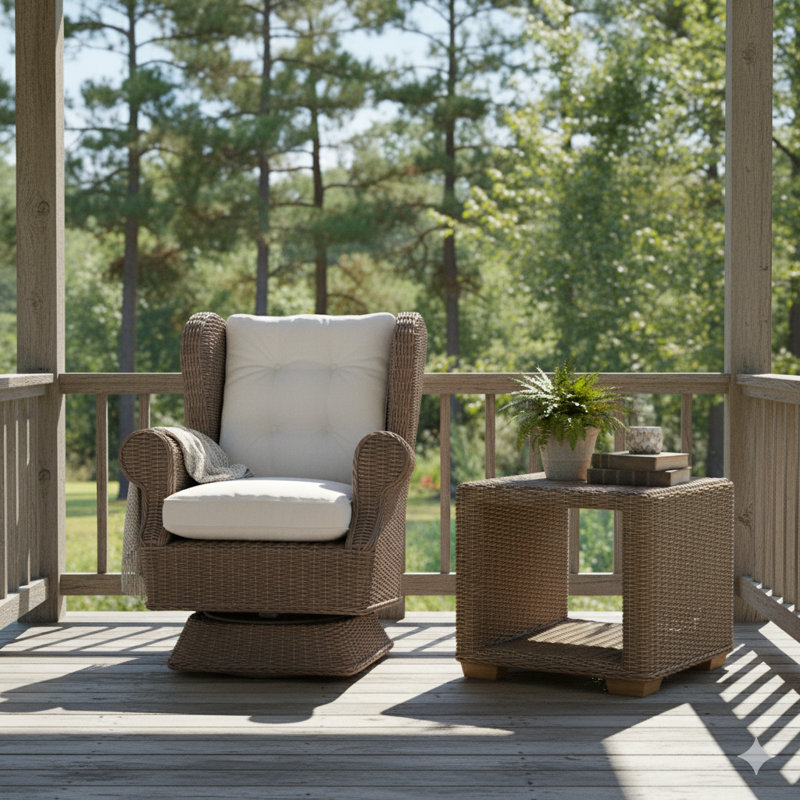 Fauteuil pivotant en polyester 31,8 po Palmyra