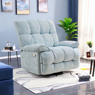 Fauteuil inclinable avec tissu écologique et accoudoir pivotant rembourré