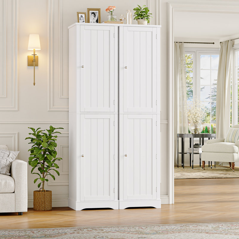 16'' W x 71'' H x 12'' D Linen Cabinets With Adjustable Shelves