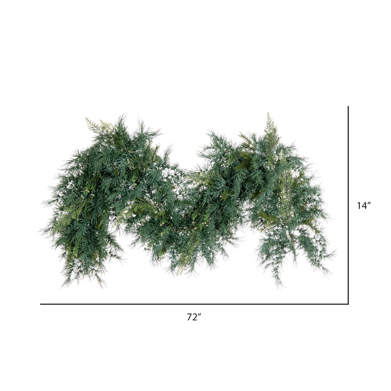 72'' in. Faux Fern Garland