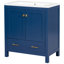 Meuble-lavabo 30 po avec lavabo simple encastré et armoire bleue 30 po