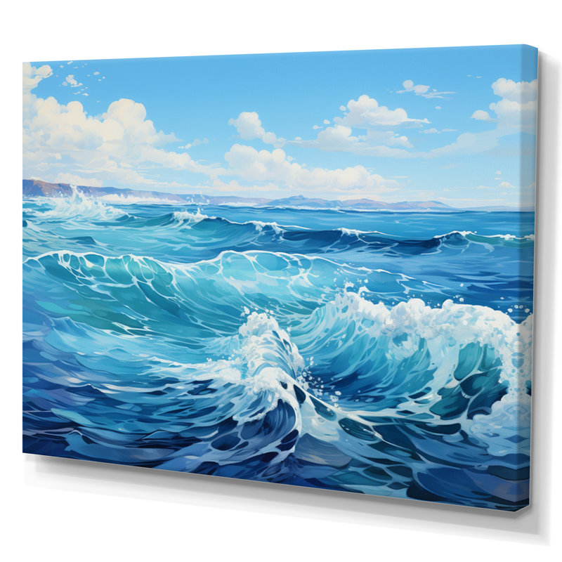 «Blue Infinity Of The Ocean I» sur toile, H 24 po x l 32 po x P 1 po, Toile tendue