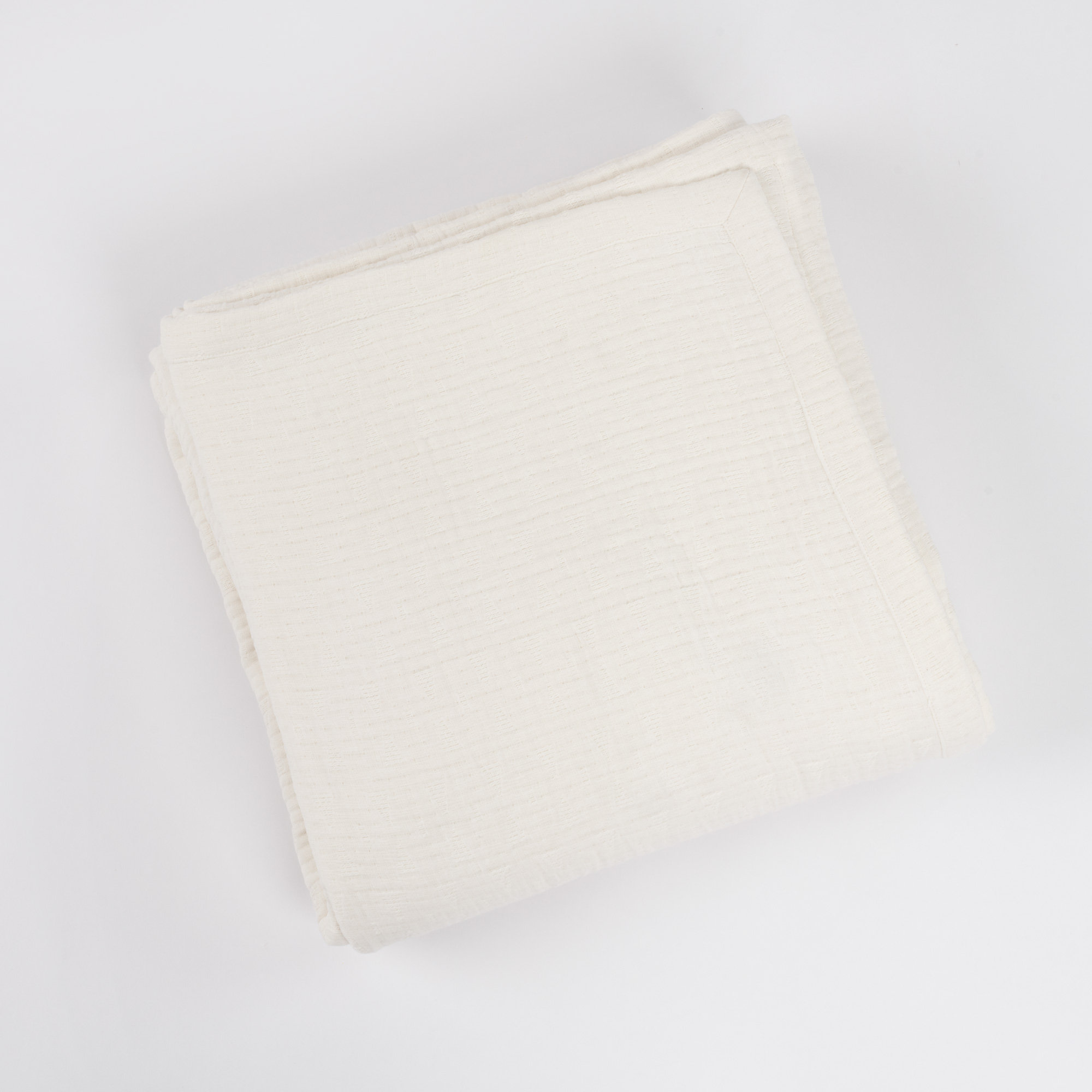 Jenera Cotton Coverlet, Ivory, Twin Coverlet