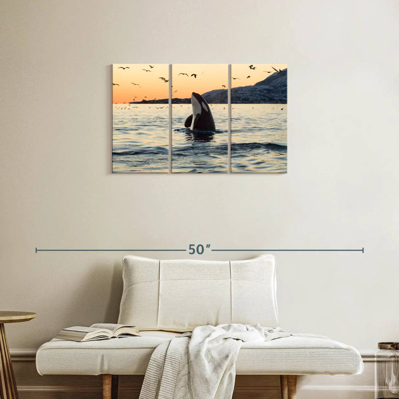 Spyhopping Orca Whale, 20" H x 33" W
