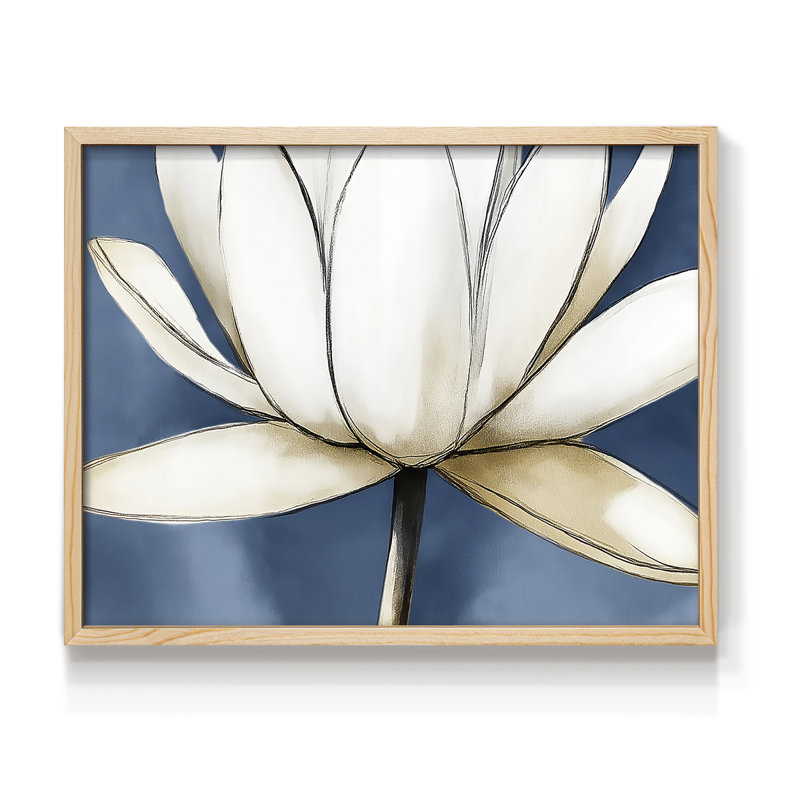 Série florale - XXIV - reproduction encadrée, H 8 po x l 10 po, Naturel