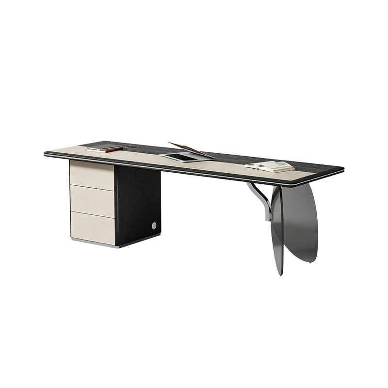 Bureau de direction rectangulaire de luxe 102,36 "haut de gamme, H 29,53 po x l 102,36 po x P 31,5 po