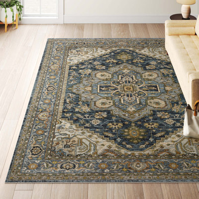Hovis Blue/Taupe Area Rug