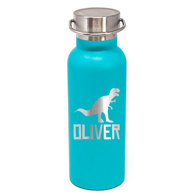 Dinosaure gravé 17 oz Bouteille d'eau en acier inoxydable isolée sous vide